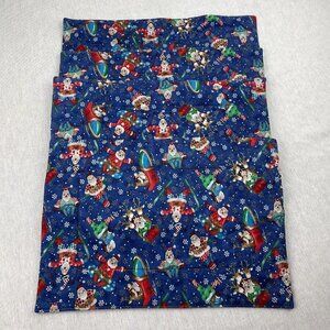 Hamdmade Christmas Placemats Funny Santa set 4  17 x 12"